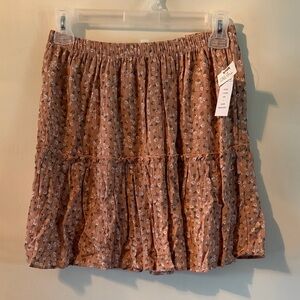 Hippie Rose Dusty Rose Floral Tiered Skirt and matching top